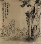 刘玉坚日志-《靈山上的使者》《东晋佛教学者鸠摩罗什门徒竺道生像》国画山水【图2】