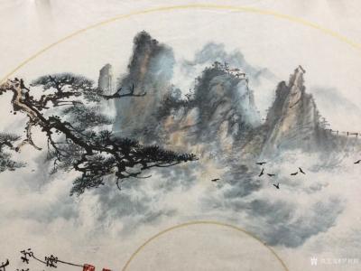 罗树辉日记-刚刚买了一刀扇面，今天试试新纸。画了三幅《妙音》《气韵天成》《归舟》，谢谢石广生【图2】