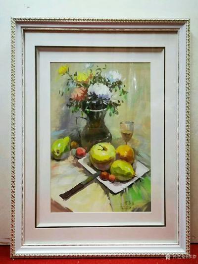 覃莽收藏-七分字画三分裱，水粉画静物写生画两幅装框，书法作品一幅，装好准备给买家发货，分享【图2】