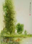 陈刚日志-塘边写生《夏曲》，《晨曲》，《夏日》，国画彩墨画60×80c【图2】