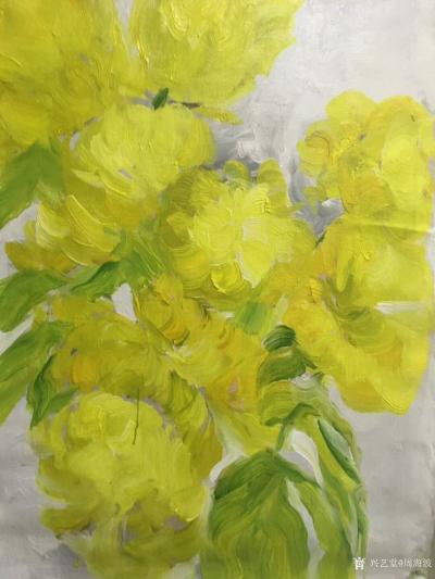 周海波日记-周末献礼！《黄牡丹》油画步骤图.....【图1】