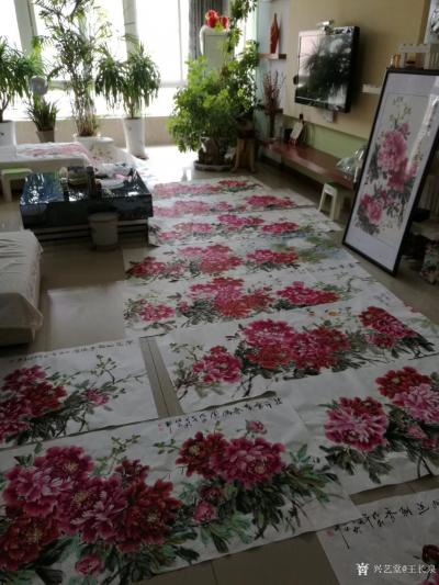 王长泉日记-朋友预定20幅，暂时画不出来，先发10幅有着。国画花鸟画牡丹《花开富贵》尺寸有6【图1】