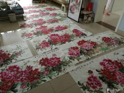 王长泉日记-朋友预定20幅，暂时画不出来，先发10幅有着。国画花鸟画牡丹《花开富贵》尺寸有6【图3】