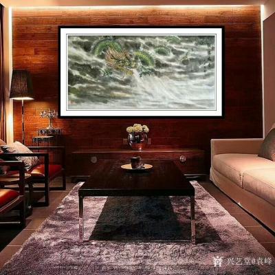 袁峰日记-国画新作《龙腾盛世》，尺寸68*138cm，
生活的天空不可能永远清澈透明，有【图1】