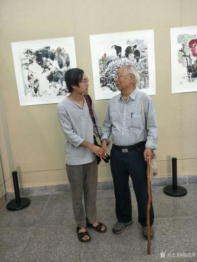 陈宏洲生活-有缘在陇中画院参观著名花鸟画大师祝焘老先生（86岁）及弟子著名书法家阴凤华女士，【图1】
