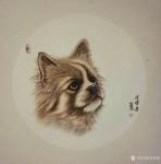 马新荣日志-新作《牧羊犬》狗狗三幅，猫咪三幅《乐趣》《幸福相伴》，尺寸6【图3】