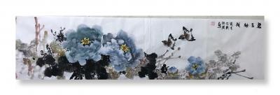 汪琼日记-《碧玉妆成》，《清贡》，《夏荷》，国画花鸟画新作三幅，尺寸四尺对开34x134c【图2】