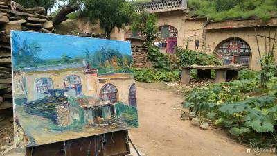 刘永铎日记-在陕北写生，天太热，像烤炉一样，蚊子又太多，还真是辛苦，分享几张油画写生作品。请【图7】