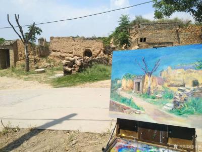 刘永铎日记-在陕北写生，天太热，像烤炉一样，蚊子又太多，还真是辛苦，分享几张油画写生作品。请【图8】