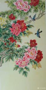 艺术品图片：艺术家韩梅国画作品名称《牡丹》议价