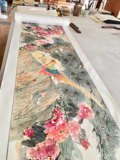 叶仲桥日记-别人搬砖我搬画，昨晚市美协顾问邓永泉、云浮画院院长李国聪等一众书画同行到我画室品【图8】