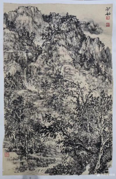 阎敏日记-写生作品《峡谷秋韵》。一个画家能够在自然中随处找到补给自己的供应点，不间断地从哪【图4】