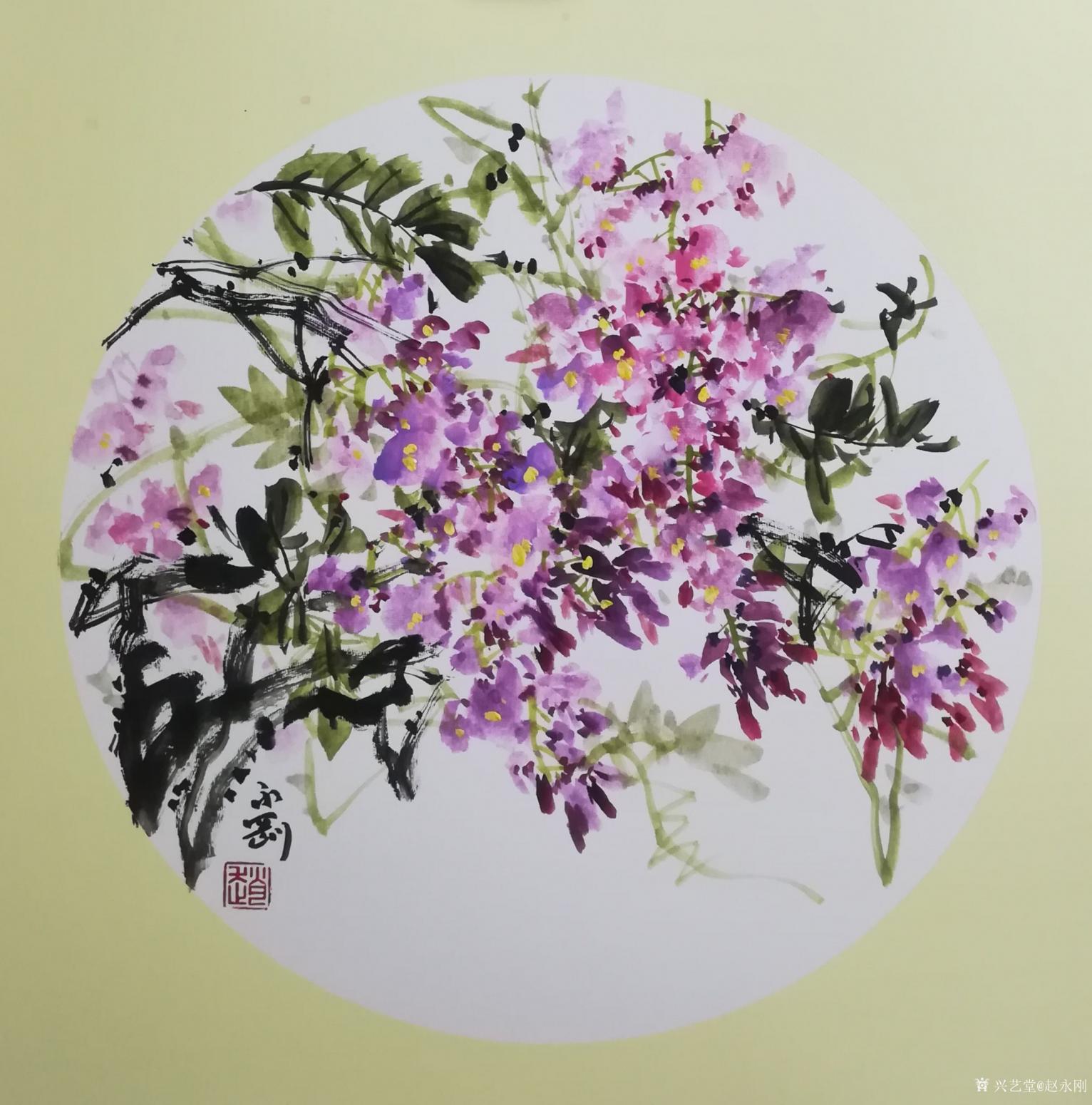 赵永刚国画作品《花》