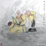 邢建明日志-国画人物画《掏耳图》，《锄禾日当午》，《和气》，《味道好极了【图3】