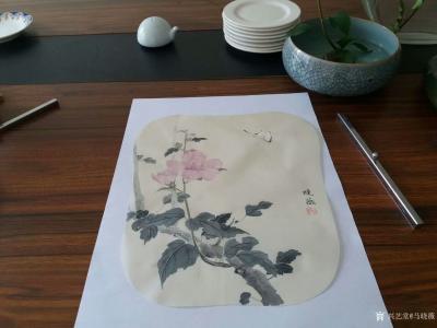 马晓薇日记-年年岁岁花相似，岁岁年年人不同，完成扇面工笔写生花卉一幅，【图2】