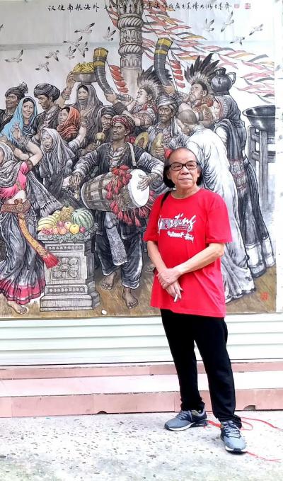 叶向阳收藏-著名画家黄宗海先生是我的好朋友。他用了半年时间，为纪念广西壮族自治区成立60周年【图5】