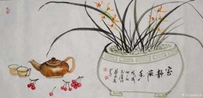 苏进春日记-近期作品：《室静兰香》50x100Cm，作品《鸿运当头》50x100Cm，作品《【图1】