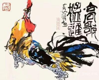 赵承锐收藏-我正在作着一幅繁琐的8平的彩墨作品，小憩时读到《六根》平台的一份链接，杰出的画家【图6】