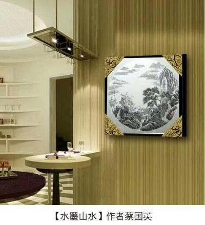 蔡国英日记-《水墨山水》画，尺寸60x60cm
分享：时间长了，
谁是陪你的笨蛋，谁是伤【图3】