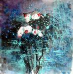 赵承锐日志-【赵承锐的水墨世界】彩墨作品《秋水新新醉花蔭》《春日》，尺寸【图2】