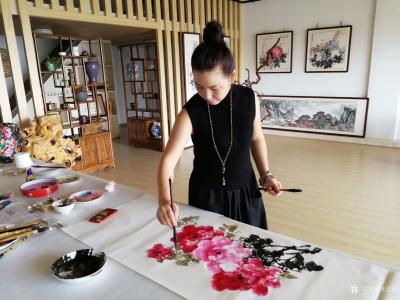 汪琼生活-有朋友来工作室！开心！“有朋自远方来，不亦乐乎！”烹茶以待，绘画为礼，友谊长存。【图3】