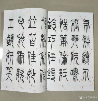 关惠宗日记-阿惠篆书《千字文》尺寸34·5x23·5cm，正文32页，云龙红花宣纸书写。装订【图6】