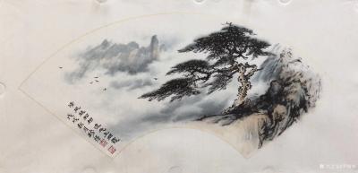 罗树辉日记-刚刚完成扇面：《清风挺松柏，逸气上烟霞》,请欣赏【图4】