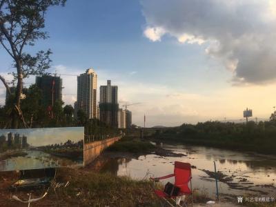 戴建华日记-2018写生中国·楚雄站——滇中青山湖画派戴建华在行动，写生楚雄彝人古镇龙川江河【图1】