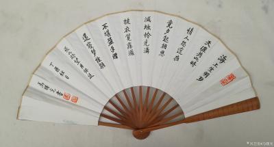 马曙光日记-马曙光书画古诗文折扇《海上生明月，天涯共此时》【图2】