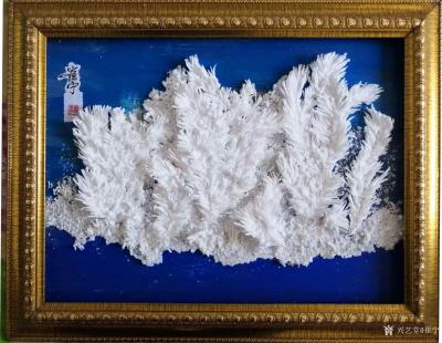 崔宁日记-雕刻作品~雾凇系列:《粉妆玉砌裹银装》，材料:EPS乙烯板，工艺:分多层雕刻的，【图4】