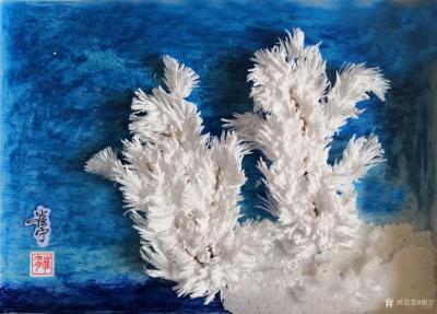 崔宁日记-雕刻作品~雾凇系列:《粉妆玉砌裹银装》，材料:EPS乙烯板，工艺:分多层雕刻的，【图7】