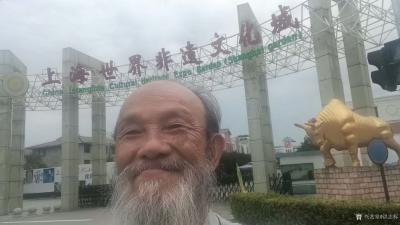 洪志标生活-昨天下午3点半我乘班车到达上海世界非遗文化城,受到中国剪纸博物馆执行副主任尤彩俠【图1】