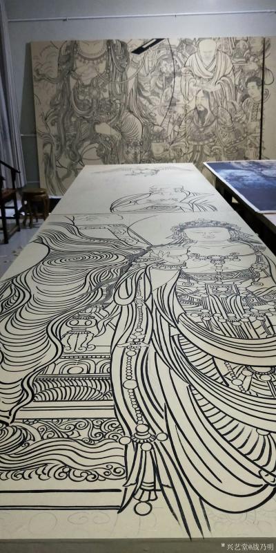 战乃明日记-弥勒说法图线描绘制中。佛出世间以利生为本怀，凡有所作，皆想带给众生安乐，拔除众生【图2】