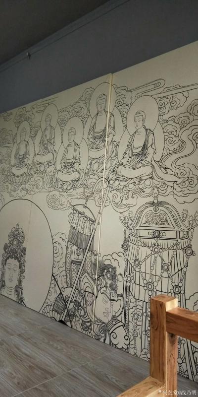 战乃明日记-弥勒说法图线描绘制中。佛出世间以利生为本怀，凡有所作，皆想带给众生安乐，拔除众生【图3】