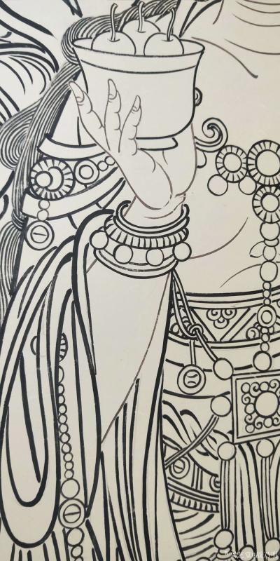 战乃明日记-弥勒说法图线描绘制中。佛出世间以利生为本怀，凡有所作，皆想带给众生安乐，拔除众生【图4】