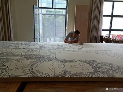 战乃明日记-弥勒说法图线描绘制中。佛出世间以利生为本怀，凡有所作，皆想带给众生安乐，拔除众生【图5】