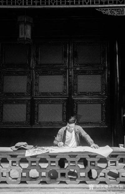 张杰栋日记-扬州何园“水中月”“映月亭”现场写生，当时天热至少有36度。汗流浃背，却乐在其中【图4】