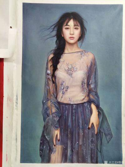 黎群日记-给大美女和小美女画的油画肖像画，喜欢的可以来图订做。【图1】