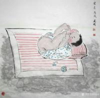 艺术家邢建明日记:国画人物画《鱼汛》戊戍年作品，《钟馗醉》戊戍年作品，《春》甲【图5】