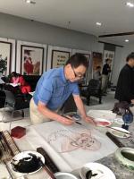 艺术家尚建国生活:昨夜星辰借佛光，
今晨禅雨沐吉祥。
幸遇兄台三两位，
【图3】