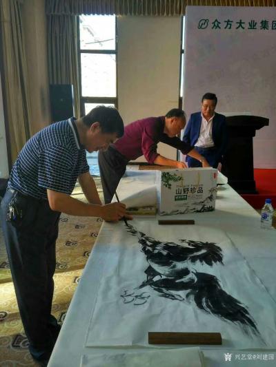 刘建国生活-书画松源行：参加龙收书画馆笔会，【图2】