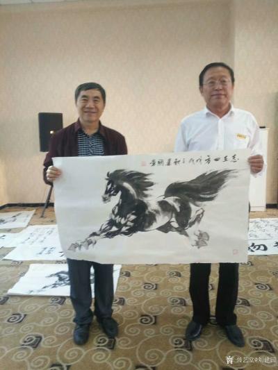 刘建国生活-书画松源行：参加龙收书画馆笔会，【图4】