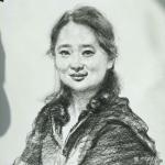 王晓鹏日志-人物速写作品《杏花村女孩》，画面为山西汾阳杏花村女孩魏鲜艳霞【图1】