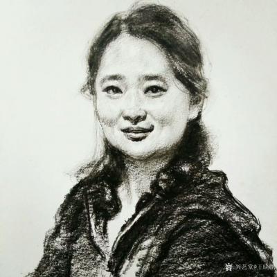 王晓鹏日记-人物速写作品《杏花村女孩》，画面为山西汾阳杏花村女孩魏鲜艳霞，速写与于酒毒都画花【图2】