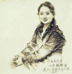 王晓鹏日志-人物速写作品《杏花村女孩》，画面为山西汾阳杏花村女孩魏鲜艳霞【图4】