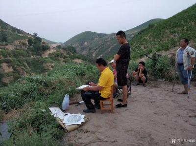 郑诚生活-陕西国画院名家工作室榆林横山釆风写生花絮……古长安的西大门长武:民风淳朴，塬高沟【图4】