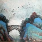 孙逢春日志-国画彩墨山水画《江流天地外，山色有无中》，尺寸2000X50【图3】