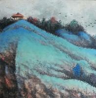 艺术家孙逢春日记:国画彩墨山水画《江流天地外，山色有无中》，尺寸2000X50【图3】