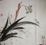 陈忠良日志-新作国画花鸟画一组《葡萄》《兰花》，尺寸四尺斗方60x60c【图1】