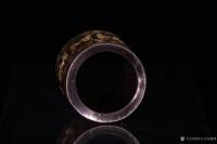 艺术家东方古玩城堡收藏:清代、银鎏金福寿扳指一枚，取材精良，包浆润，寿字纹，刀工精细【图2】